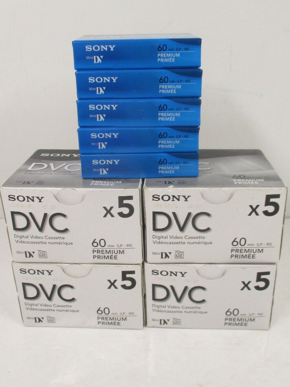 Lot of 25 Sony Mini DV Premium DVC Digital Video Cassette 60 Minute 5 Boxes NEW
